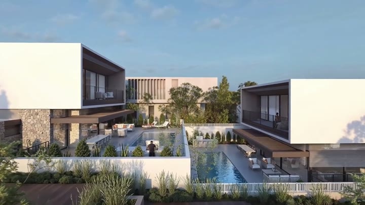 סיבוב 360° סביב הבית — פריים מתוך סרטון תדמית אדריכלות ב-AI, הרצליה